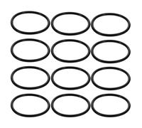 COMPUKAS 12 Pièces Anneau en Caoutchouc Anti-vibration Noir pour Microphone Compatible, Bande Élastique Antichoc en Caoutchouc pour Supports de Microphone en Environnements