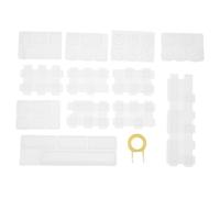 COMPUKAS 13pièces Moule Silicone DIY pour Touches Clavier Mécanique Époxy Silicone Facile à Démouler et Nettoyer Accessoires Création Clavier Gamer Couleur Aléatoire