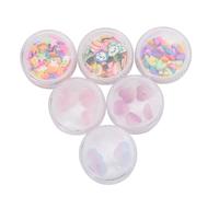 COMPUKAS 1ensemble Stickers Argile Polymère Pour Manucure Tranches Céramique Colorées Bonbon Décorations Forme De Coeur Et Étoile Pour Nail Art Diy Accessoires Adorables Et Pratiques