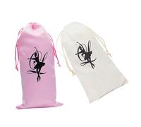 COMPUKAS 1paire De Rangement pour Chaussures De Danse Ballet Pochette Satin Et Canvas Souple Et Flexible pour Danseurs Pratique pour Voyage Et Entraînement avec Poche Organisée pour