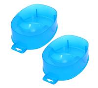 COMPUKAS 2 Pièces Bol de Trempage pour Manucure en Plastique Bleu, Soin des Ongles Ongles, pour Usage Professionnel en Salon Domicile Couleur Aléatoire