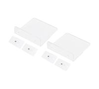 COMPUKAS 2 pièces Étagères Murales Flottantes Acryliques Transparentes sans Perçage Supports Robustes et Durables pour Rangement Cosmétiques Chambre Salle de Bain Cuisine