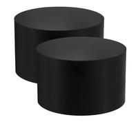 COMPUKAS 2 Pièces Socle de Récompense en Verre, Cylindre Noir pour Coupes | Surface Lisse et Transparente, Support Stable et Lesté, Présentation Soignée pour Cérémonies et Vitrines