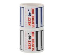 COMPUKAS 2 rouleaux Autocollants de Rappel Entretien Voiture Transparente Étiquettes Amovibles Sans Résidu pour Fenêtre Stickers Noirs et Bleus pour Suivi Date et Kilométrage Service