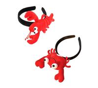 COMPUKAS 2pcs Bandeaux pour Cheveux de Homard et Crabe Rouge en Tissu, Accessoires Mignons et Créatifs pour Garçon et Filles, pour Halloween et Déguisements