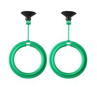 COMPUKAS 2pièces Anneau Alimentation Flottant pour Aquarium Cercle de Nourriture Vert Rond Maintien Qualité Eau et Prévention Gaspillage Adapté Nourriture Flottante Poissons