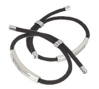 COMPUKAS 2Pièces Bracelet Acier Tissé avec Messages Inspirants pour et Famille Bracelet Chic pour Toutes Occasions