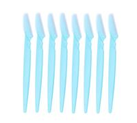 COMPUKAS 30 Pièces Lames à Sourcils Acier Inoxydable Compacte Rasoirs Faciaux Portables Bleu