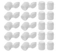 COMPUKAS 30pièces Lot de Bouchons de Tube Dentifrice avec Couvercle à Rabat Plastique Facile à Utiliser Protège Les Fuites et Garde la Salle de Bain Propre