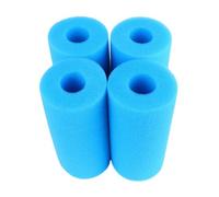 COMPUKAS 4 Pièces Cylindre en Mousse Filtrante Bleu pour Piscine, Éponge Lavable et Anti-Obstruction, Accessoire pour Filtration de l'eau de Piscine