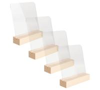 COMPUKAS 4 Pièces Présentoir à Ongles en Bois et Plastique Kaki Robuste, Facile à Nettoyer et Faible Entretien pour Studios de Beauté et Présentations de Nail Art