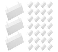 COMPUKAS 50 Ensembles Lot de Porte-étiquettes Plastique pour Supermarché avec Design Double Trou, Matériau Pvc Résistant la Décoloration, pour Réduire les Pertes en Magasin