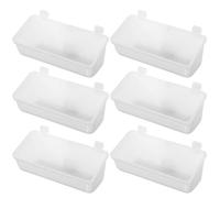 COMPUKAS 6pcs Bol Suspendu en Plastique pour Animaux de Compagnie, Récipient pour Aliments Résistant à l'usure, pour Cage et Chenil, Alimentation Lente pour Chat et Chien