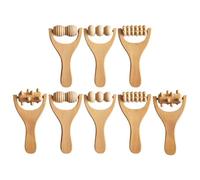 COMPUKAS 8pcs Rouleaux de Massage des Pieds en Bois Poignée Ergonomique, Facile à Transporter, pour Épaule et Bras, pour Usage à Domicile Extérieur