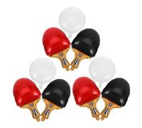 COMPUKAS 9 Pièces Ballons Pong Réutilisables Rouge et Noir avec Décorations Thème Tennis de Table pour Danniversaire et Événements Extérieurs
