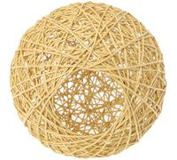 COMPUKAS Abat-jour à Suspendre Rotin en Coton Lin Léger et Bien Conçu, Style Rustique Simple pour Luminaires Intérieur Rustique Maison ou Hôtel