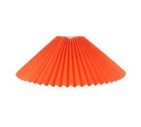 COMPUKAS Abat-jour Plissé en Tissu Orange pour Lampadaire et Lampe de Chevet, Design Élégant de Cloche, du Bruit et Nettoyage Facile, pour Coin Lecture
