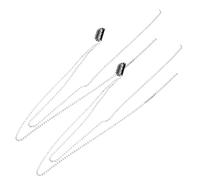 COMPUKAS Accessoire pour Cheveux Femme en Alliage Argenté Gland, Style Mode, 2 Pièces pour Décorer Coiffures Travail ou Lors D'engagements