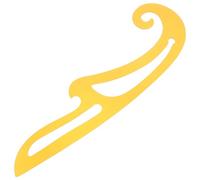 COMPUKAS Accessoires de Conception de Vêtements Règle Courbe en Plastique Jaune, Outil de Modélisation sans Burrs, Conçu pour Dessin de Courbes à Domicile
