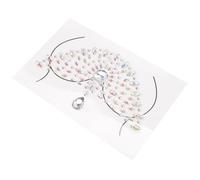COMPUKAS Autocollants Bijoux de Visage en Acrylique pour Festival, Décoration Corporelle Adhérence, 1 Feuille, Style pour Soirée Folle