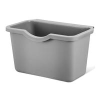 COMPUKAS Bac à Compost Cuisine Suspendu Gris, Petite Poubelle Murale Compacte pour Déchets Ménagers, Réceptacle Solide et Polyvalent, Gain de Place pour Maison et Plan de Travail