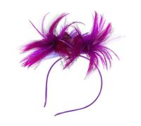 COMPUKAS Bandeau à Cheveux Bibi Vintage en Nylon Pourpre, Léger et Confortable, Forme Petit Chapeau Élégant, pour Soirées et Mariages