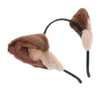 COMPUKAS Bandeau Accessoire Cosplay et Photo Prop en Peluche Doux et Confortable Oreilles de Loup pour Femme pour Halloween et Fêtes D'hiver