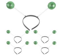 COMPUKAS Bandeau Cheveux Vert Léger en Plastique Boules Décoratives pour Festivals et Fêtes, Accessoire Original et Créatif pour Femmes, Lot de 5 Pièces