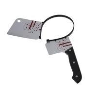 COMPUKAS Bandeau D'halloween 2pcs en Plastique Noir Couteau Saignant, Accessoire Léger et Créatif pour Décoration de Fête et Costume Halloween