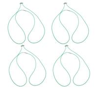COMPUKAS Bandes Élastiques Vertes et Fixation Pratique 4pcs Attaches Réglables en Caoutchouc pour Poubelle Bords Lisses et Arrondis pour Tri des Déchets