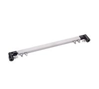 COMPUKAS Barre de Double Pédale en Métal Argenté pour Grosse Caisse Facile à Installer et Résistante la Rouille, Accessoire pour Kit de Batterie