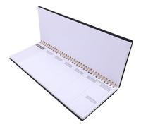 COMPUKAS Bloc-notes Hebdomadaire Portable Noir en Papier Léger Planificateur Simple pour Organisation du Travail et Planification Semaine Bureau