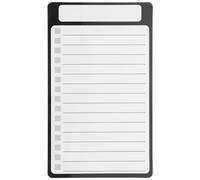 COMPUKAS Bloc-notes Pratique et Moderne en PET Noir Magnétique pour Réfrigérateur pour Listes de Courses et Messages Porte de Frigo