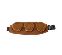 COMPUKAS Boîte de Moxibustion Portable en Tissu Marron Maison, Effet Apaisant Doux, Facile à Transporter, Ensemble de 3 Protections Anti-brûlures pour Moxibustion