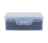 COMPUKAS Boîte de Rangement Compartimentée pour Piles AA et AAA en Plastique Transparent avec Insert en Mousse Noire, Boîtier Étanche la Poussière, Compact et Empilable, pour Maison,