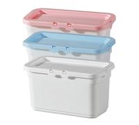 COMPUKAS Boîte de Rangement Ménager pour Lessive 3pcs en Pp avec Grosse Capacité, Compartiment D'organisation Pratique et Design Empilable pour Stockage Lessive