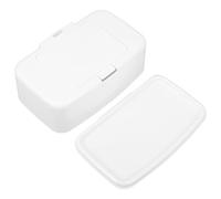 COMPUKAS Boîte Distributrice de Lingettes Blanche en Plastique Pp Portable Ouverture Main, Étui à Lingettes Ménagères pour Salle de Bain Cuisine