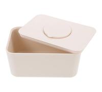 COMPUKAS Boîte Distributrice et Pratique Grosse Capacité de Lingettes Humides en Silicone Beige Multifonctionnelle pour Maison, Bureau ou Voiture