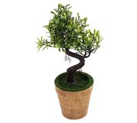 COMPUKAS Bonsaï Artificiel Miniature en Plastique et Pâte à Papier, Décor Réaliste et Compact, Facile à Entretenir, pour Décoration de Bureau et Maison Style Aléatoire