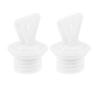 COMPUKAS Bouchon en Caoutchouc Blanc pour Bouillotte 2pcs, Bouchon de Bouteille D'eau Chaude Portable Étanchéité, Accessoire Anti-fuite pour Usage Quotidien