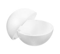 COMPUKAS Boules de mousse blanche 30 cm en écume ronde à surface lisse pour engagement party et loisirs créatifs DIY