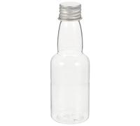 COMPUKAS Bouteilles de Jus Multifonctionnelles Bouchon Anti-fuite Lot de 50 en Plastique Couvercle en Aluminium, Capacité 50ml pour Travail