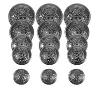 COMPUKAS Boutons Décoration DIY Trous à Coudre en Laiton Lot de 50 Vintage Remplacement pour en Atelier de Couture pour Costumes et Pulls
