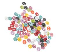 COMPUKAS Boutons Miniatures en Résine 4mm à 2 Trous Lot de 100pcs pour Accessoires Couture Vêtements de Poupée DIY Remplacement Boutons Usure
