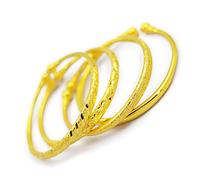 COMPUKAS Bracelet Femme Épais Doré Simple Bijou Créatif Laiton Imitation Gypsophile Effet Pluie D'étoiles Filantes