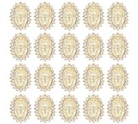 COMPUKAS Breloques pour Nail Art 3d en Alliage Or Délicates et Résistantes, Lot de 30 Pièces pour Décoration Ongles aux Occasions Variées