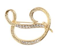 COMPUKAS Broche en Alliage Doré Accessoire Polyvalent et Créatif Lettre Initiale pour Femmes pour Réunions D'affaires et Soirées Élégantes