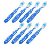 COMPUKAS Brosse à Dents Courte pour Prison en Plastique Manche Souple Confortable, Design Compact, Lot de 10 Pièces, pour Établissements Spécialisés