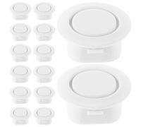 COMPUKAS Cache-Trou de Pare-Chocs Arrière Accessoires Auto Universels en Caoutchouc Blanc, 20pcs, Protection Ajustable pour Radar de Recul pour Pare-Chocs