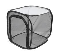 COMPUKAS Cage à Insectes Pliable Noire 30X30X30 CM Cage d'Observation Respirante pour Élevage Extérieur Filet Anti-Insectes pour Plantes et Études Scientifiques